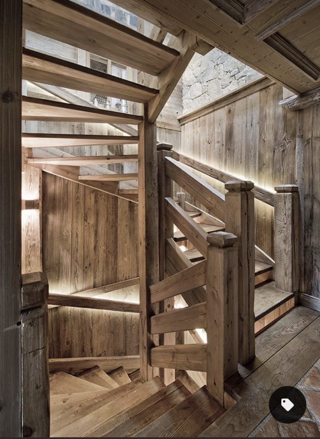 Escalier avec éclairage LED